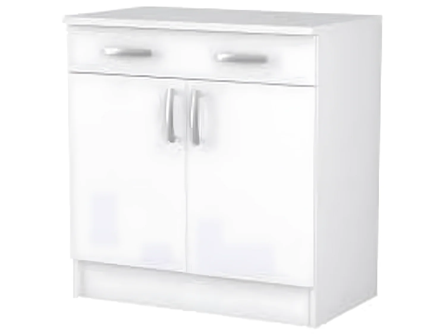 Bas de cuisine coloris blanc - Dim : 80,1 x 85 x 60 cm