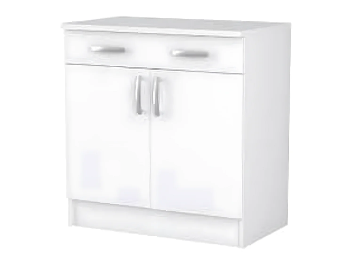 Bas de cuisine coloris blanc - Dim : 80,1 x 85 x 60 cm