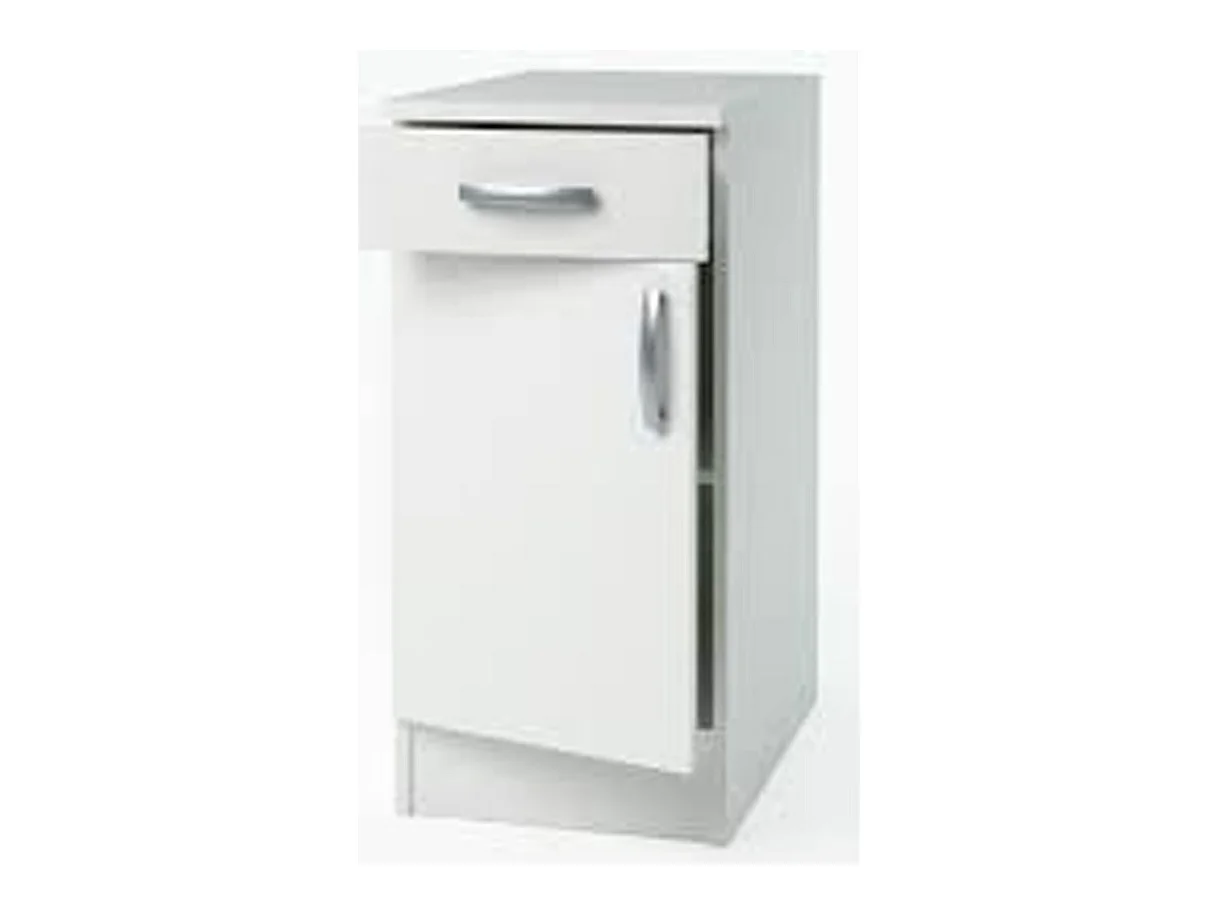 Meuble Bas de cuisine coloris blanc - Dim : 40,1 x 85 x 60 cm