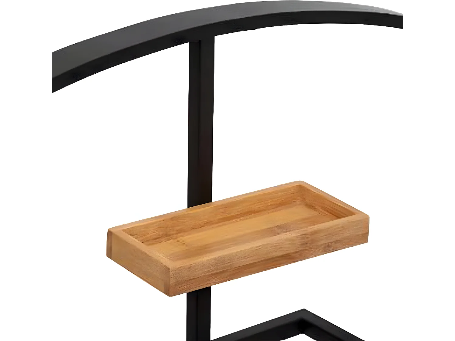 Valet de nuit double en métal et bambou - L.40.3 x P.22 x H.114,5 cm