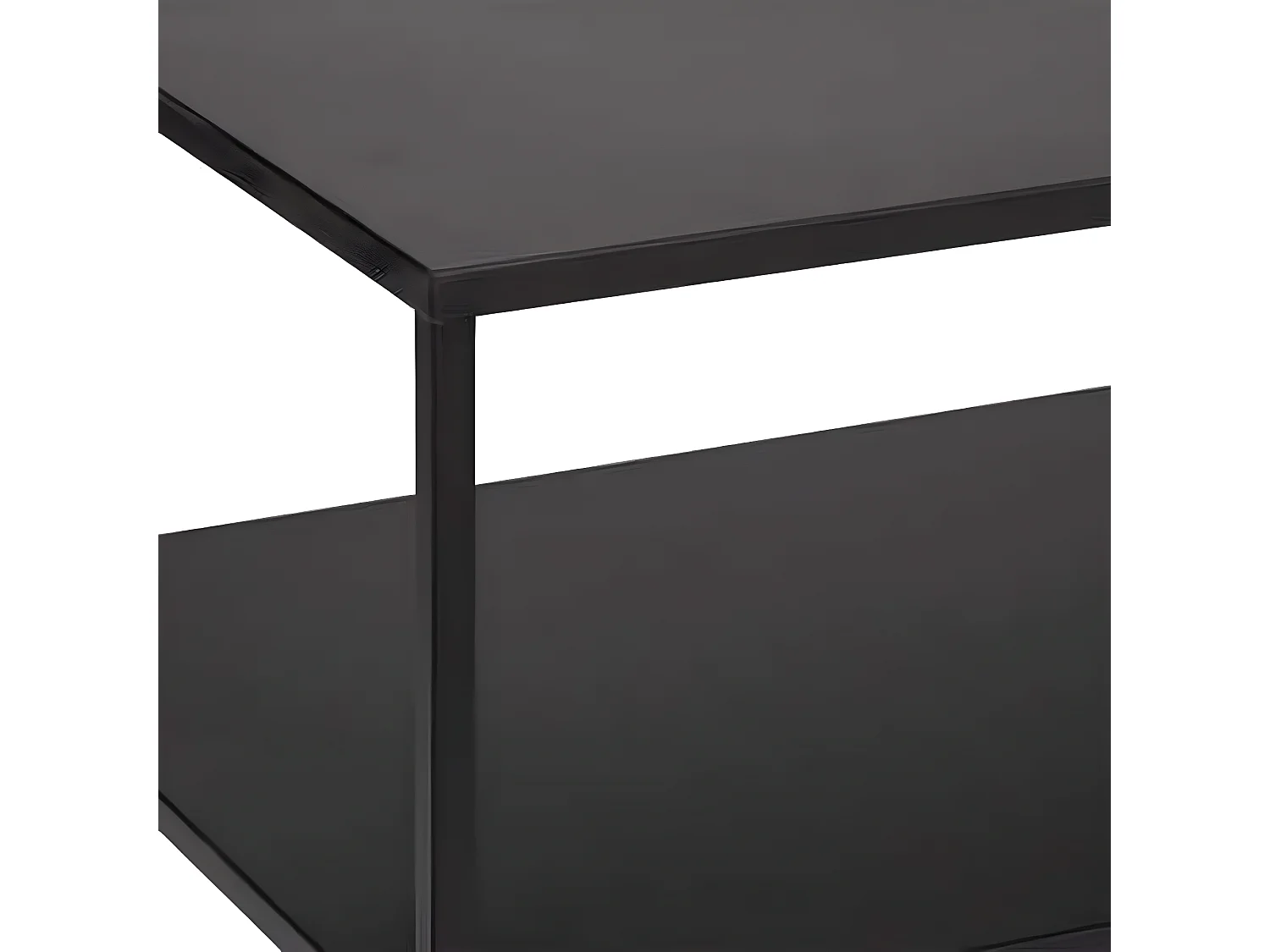 Meuble TV en acier coloris noir - Longueur 120 x Profondeur 50 x Hauteur 50 cm