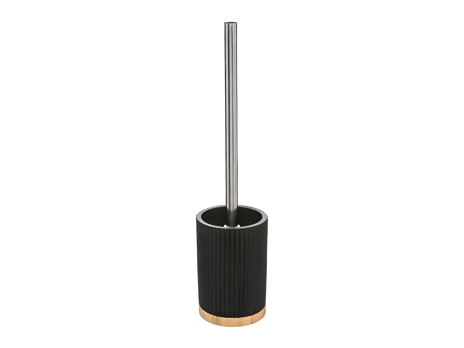 Brosse WC coloris noir en polyrésine - D. 8,8 x H. 40 cm