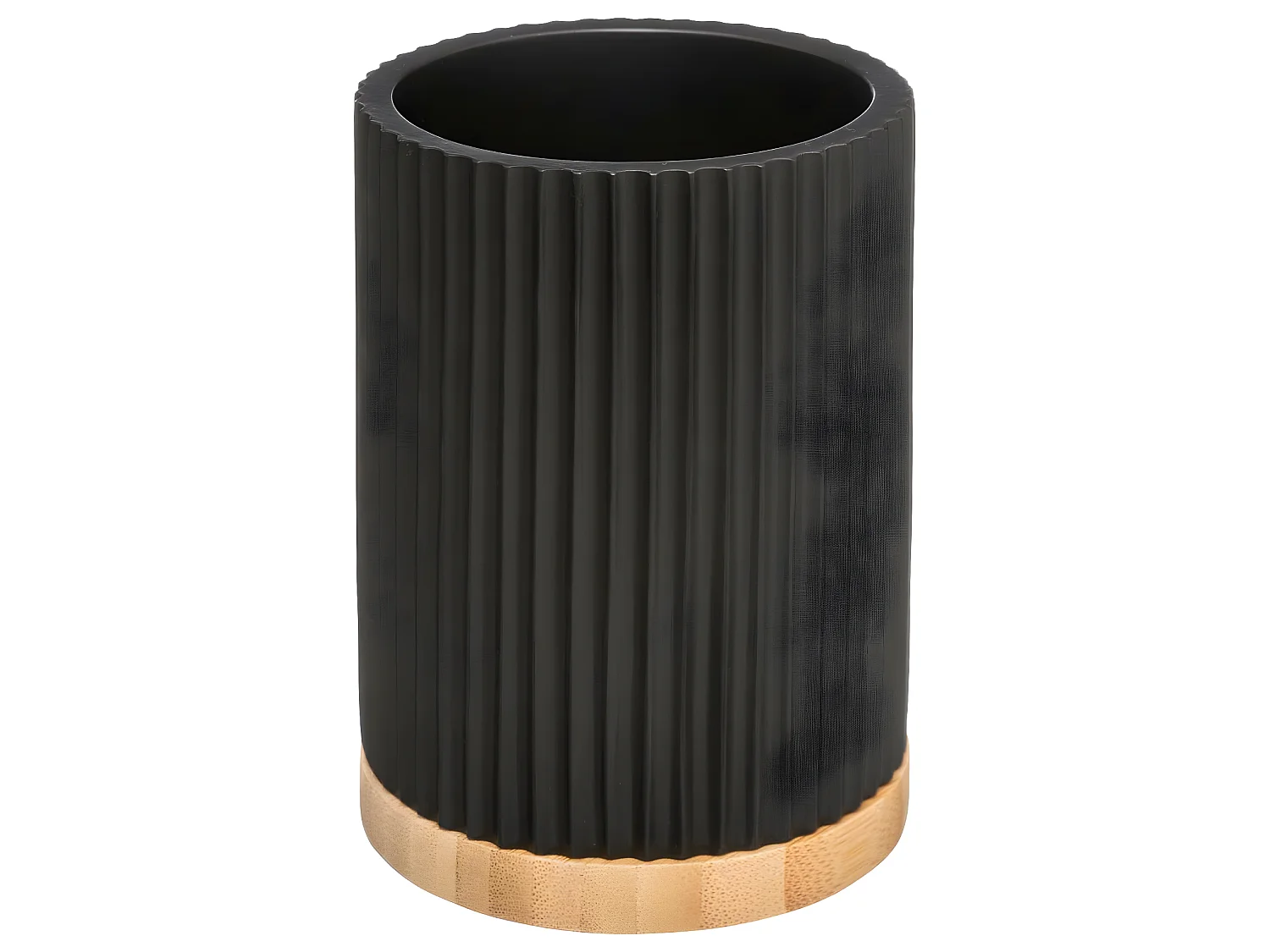 Brosse WC coloris noir en polyrésine - D. 8,8 x H. 40 cm