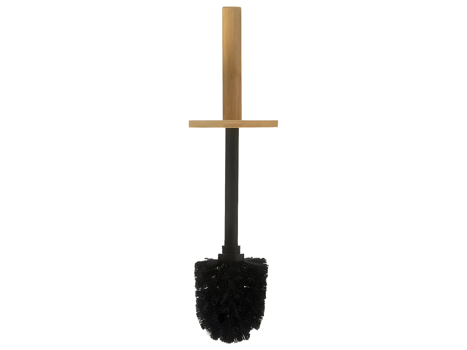 Brosse WC coloris NatureL en bambou - L. 10 x P. 10 x H. 37 cm