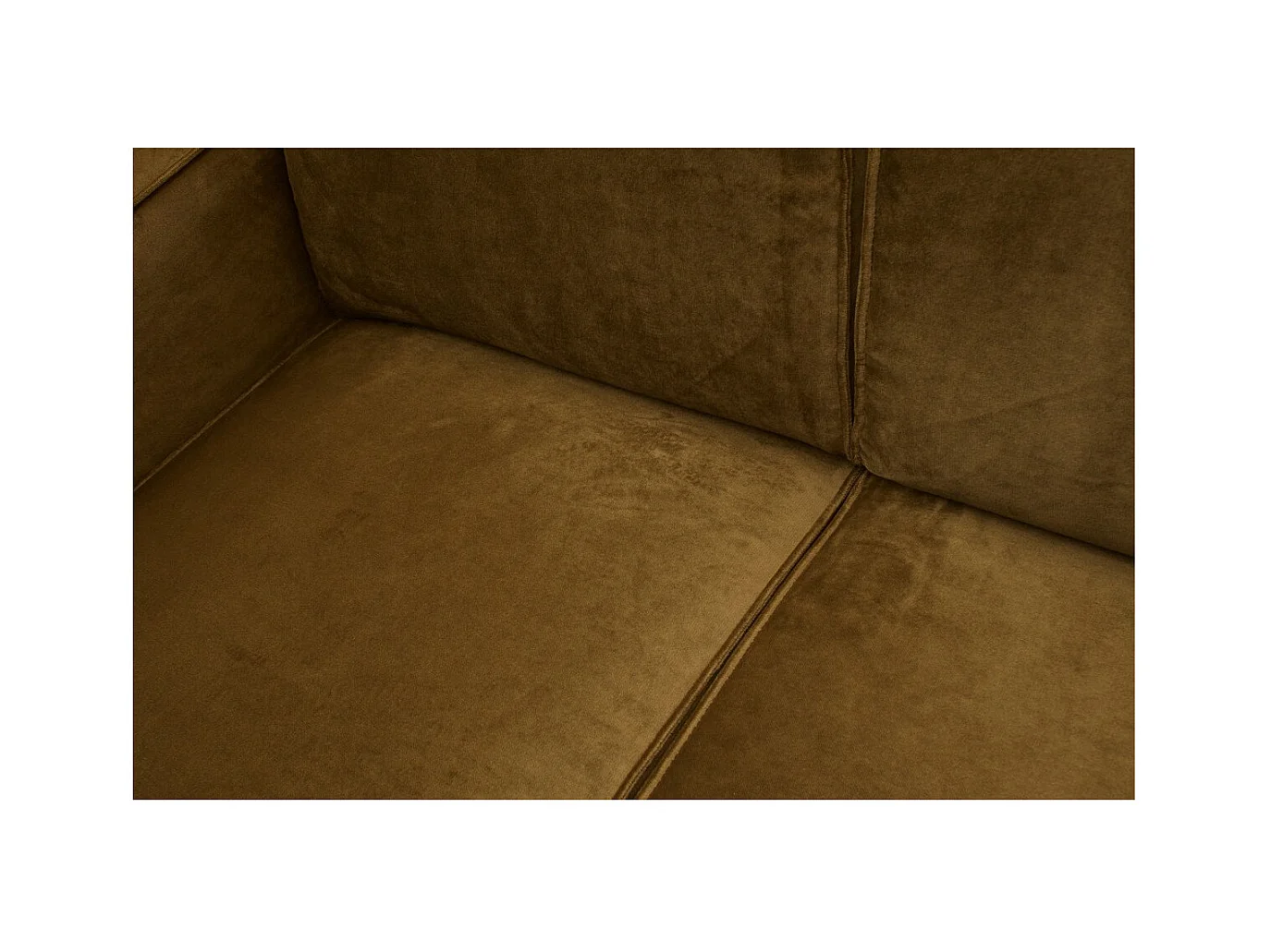 STATEMENT - Canapé d'angle droit 4 places en velours or