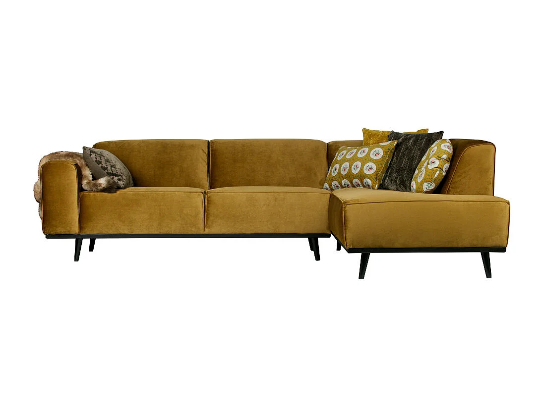 Statement - Canapé d'angle droit velours - Bronze