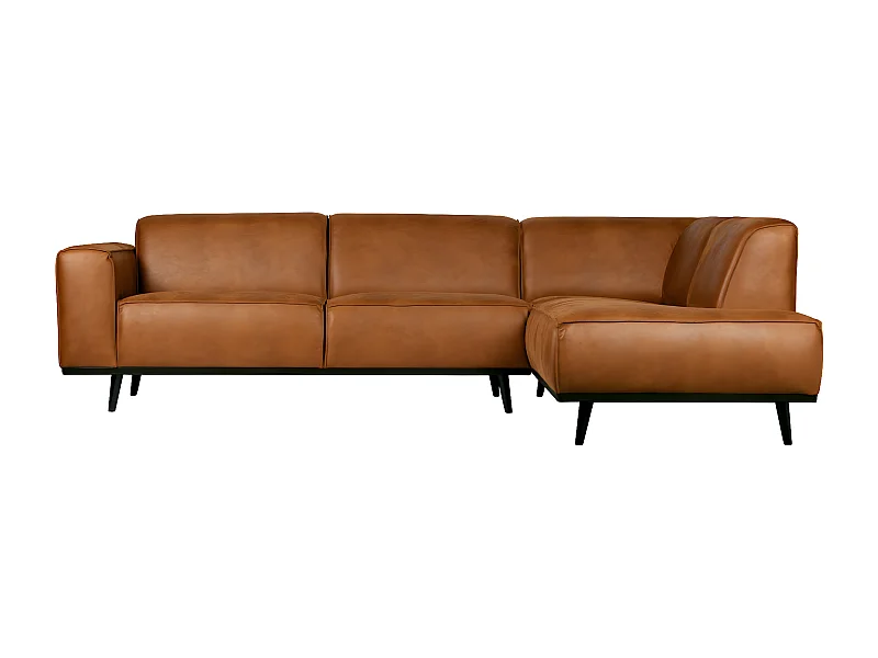 STATEMENT - Ecksofa 4-Sitzer eco Leder gerade Cognac