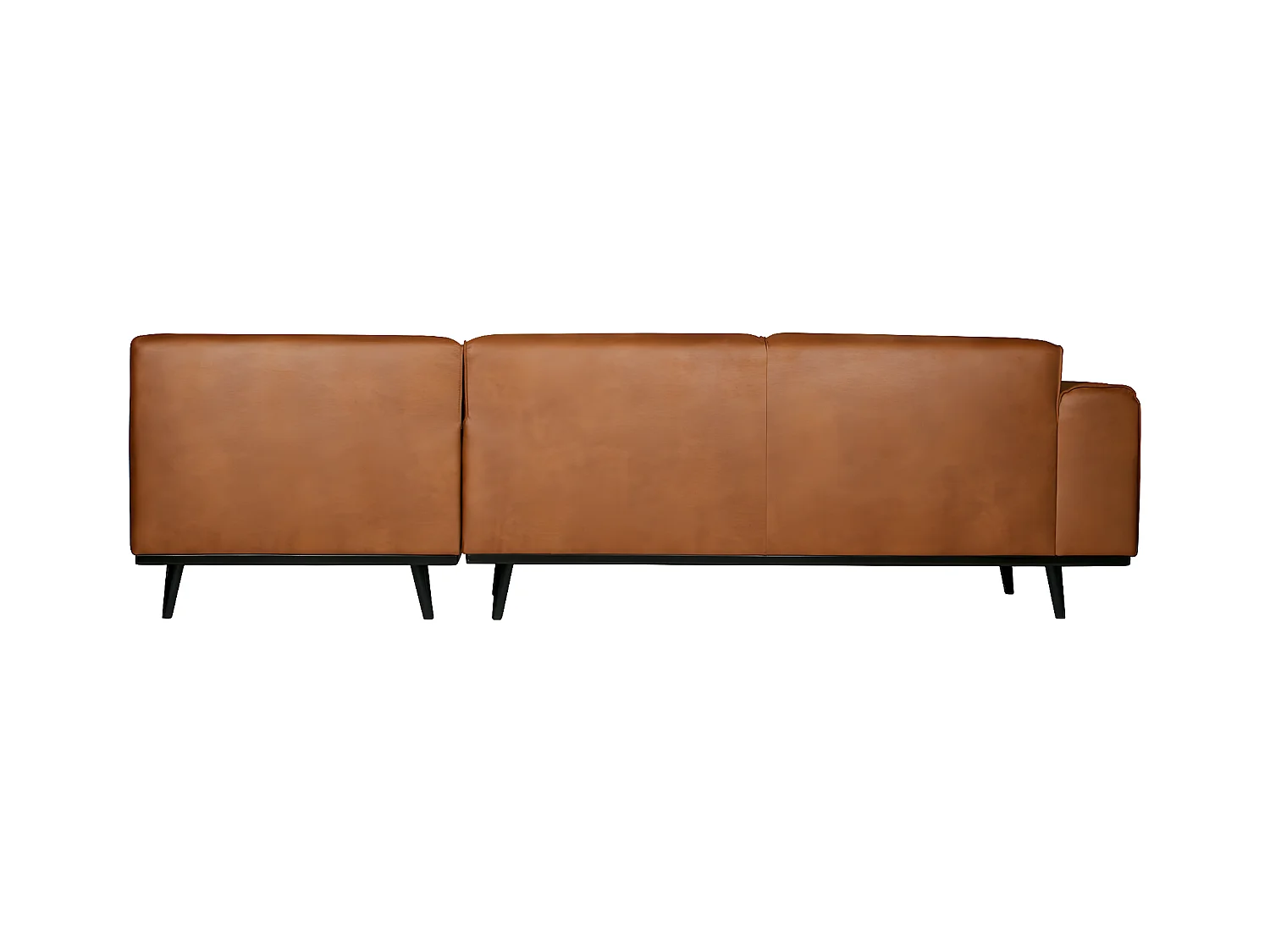 STATEMENT - Ecksofa 4-Sitzer eco Leder gerade Cognac