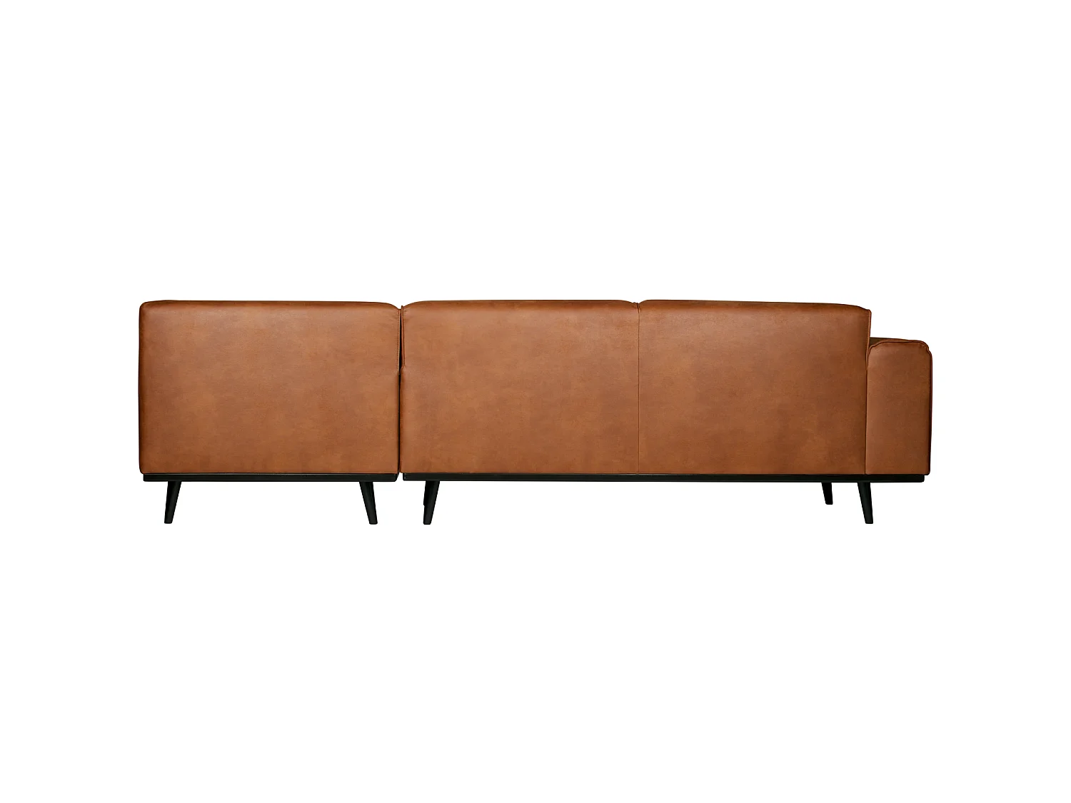 Canapé d'angle 4 places en simili cuir marron STATEMENT