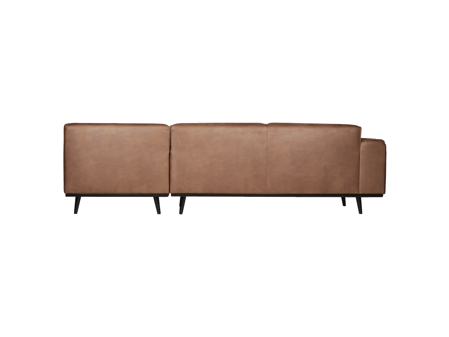 Canapé d'angle 4 places en simili cuir marron STATEMENT