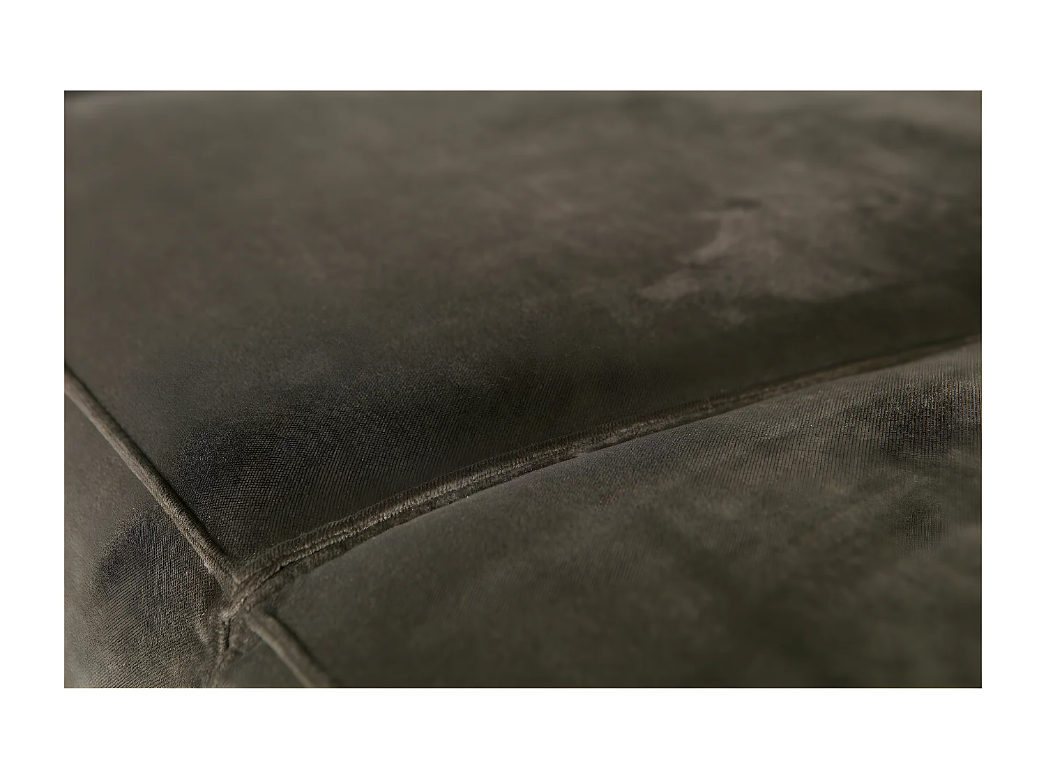 STATEMENT - Canapé d'angle droit 4 places en velours vert kaki