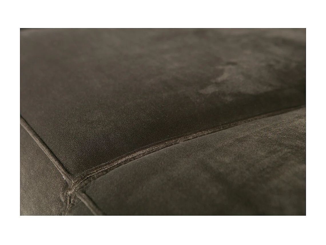 Statement - Canapé d'angle droit velours - Couleur - Vert kaki