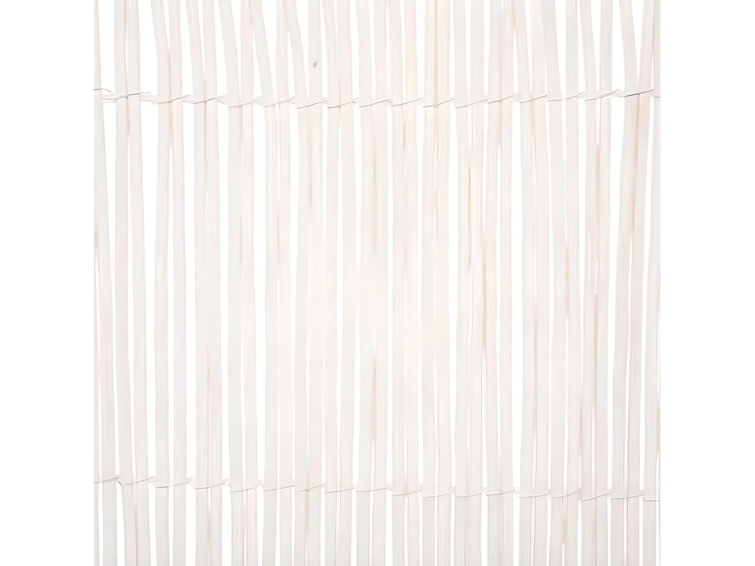 Paravent en saule / fer coloris blanc - longueur 120,50 x profondeur 4,5 x hauteur 180 cm