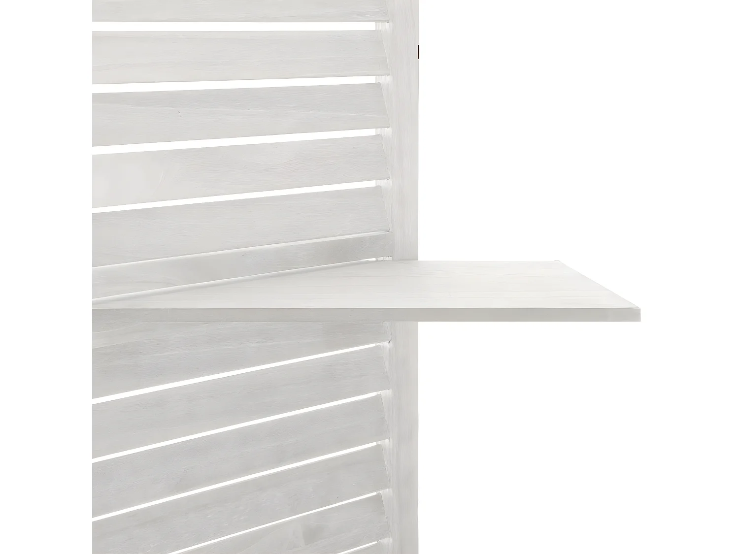 Paravent blanc 3 étagères - L. 120 x l. 26 x H. 170 cm