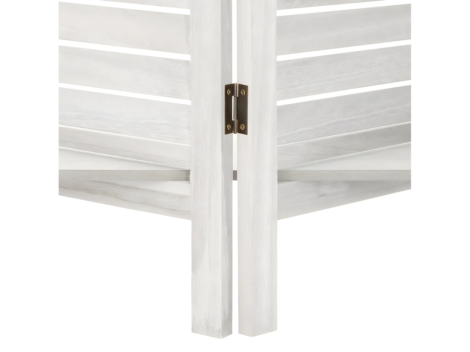 Paravent blanc 3 étagères - L. 120 x l. 26 x H. 170 cm