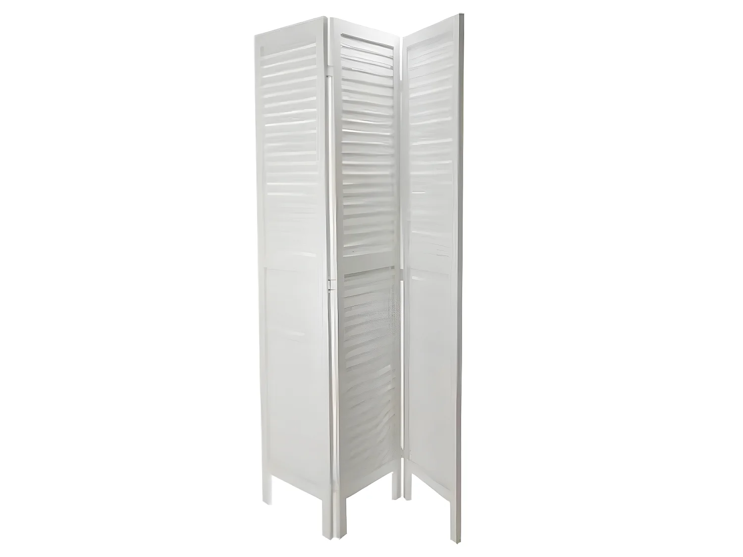 Paravent Brocante en Blanc 3 pans de 40 cm x Hauteur 170 cm