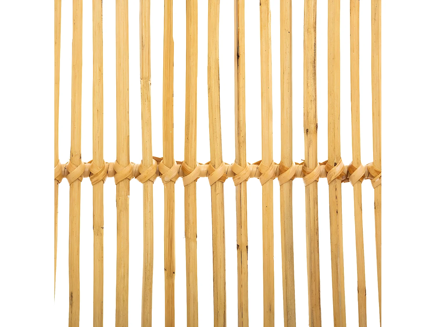 Lot de 4 chaises de salle à manger en rotin et fer coloris beige - Dim : L.45 x l.57 x H.88 cm