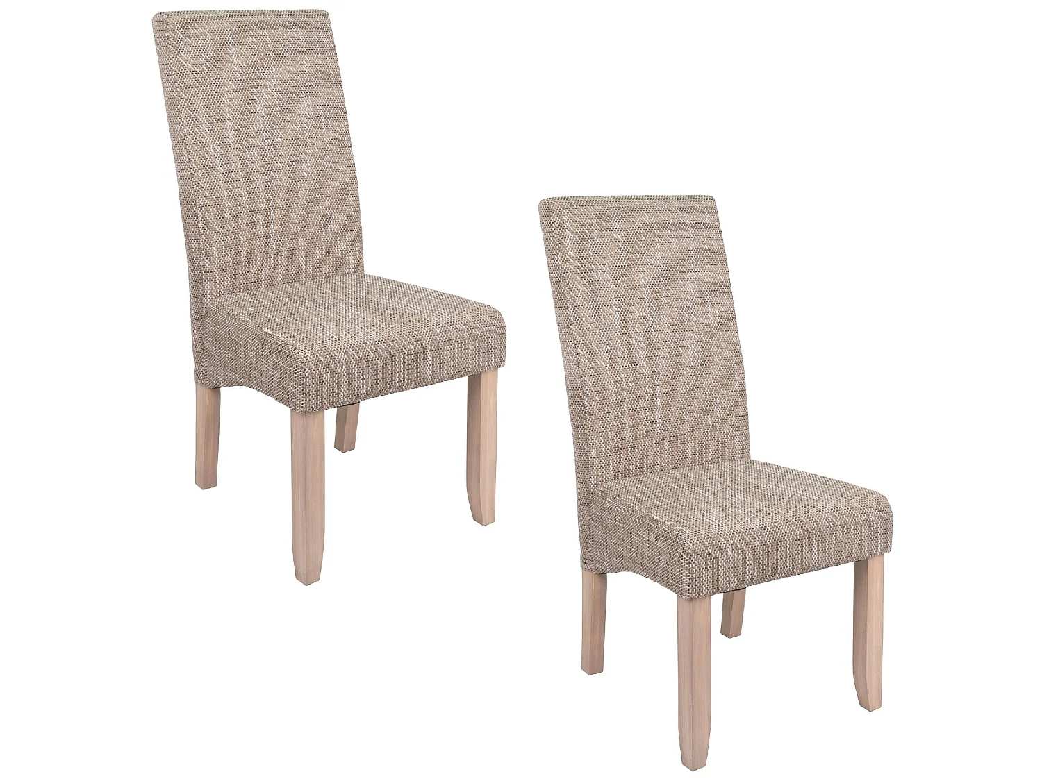 Lot de 2 Chaises SAGUA beige pour salle à manger, 46 x 108 x 60 cm