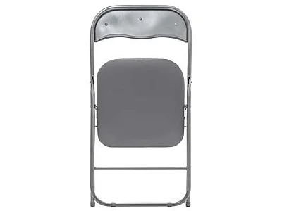 lot de 6 chaises pliantes en Acier et polyuréthane coloris gris - Dim : L44 x l44 x H79,5 cm