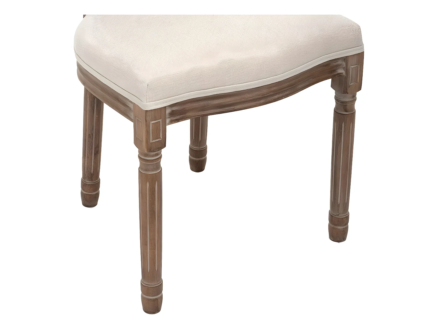 Lot de 2 chaises en bouleau et lin - L.56,5 x l.49,5 x H.95 cm