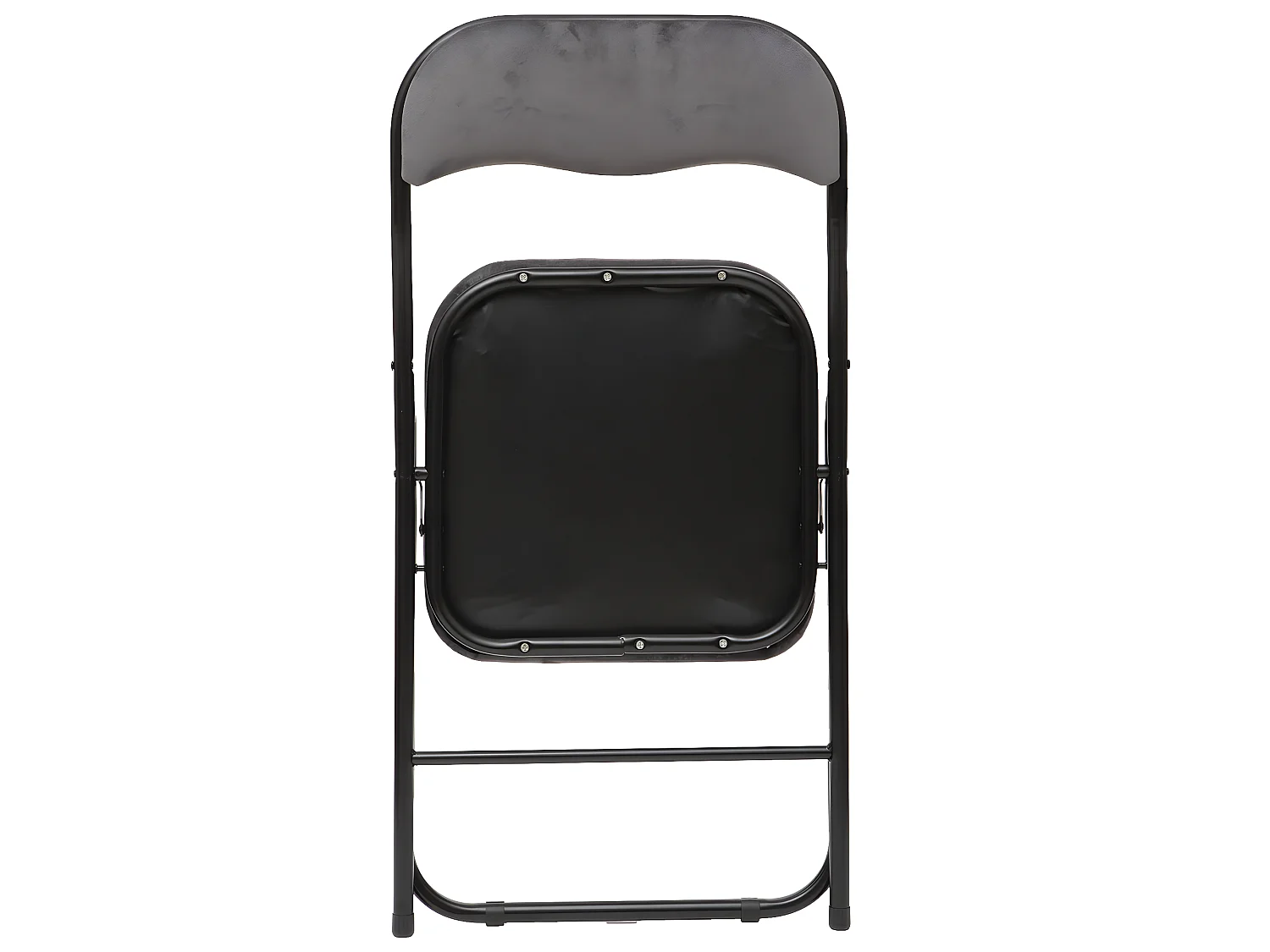 Lot de 6 chaises pliantes velours gris foncé - Longueur 44 x Hauteur 79 x Profondeur 52 cm