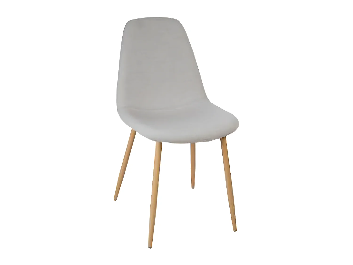 Lot de 4 Chaises en bois coloris Gris Clair - Dim : L45 x l53 x H87 cm
