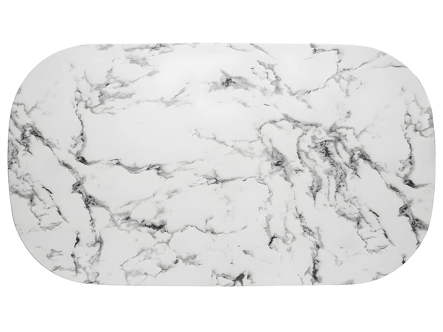 Table à manger en acier et verre trempé coloris blanc - Longueur 160 x Profondeur 90 x Hauteur 76.5 cm