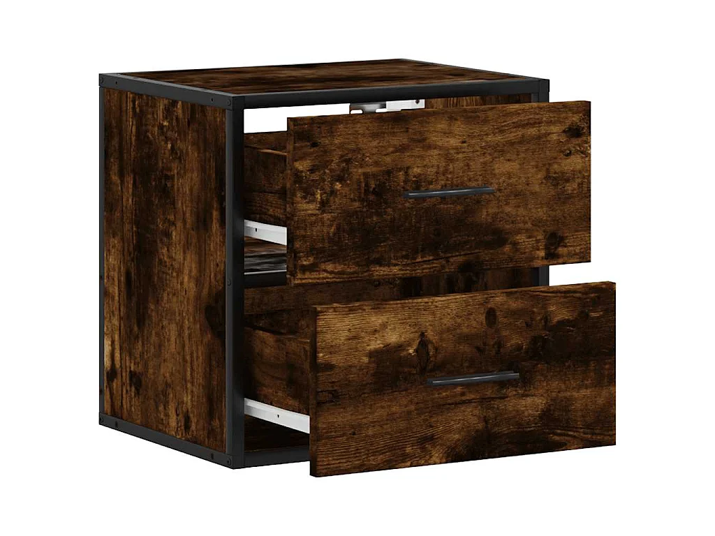 Table de chevet murale Chêne fumé 40x31x39,5 cm
