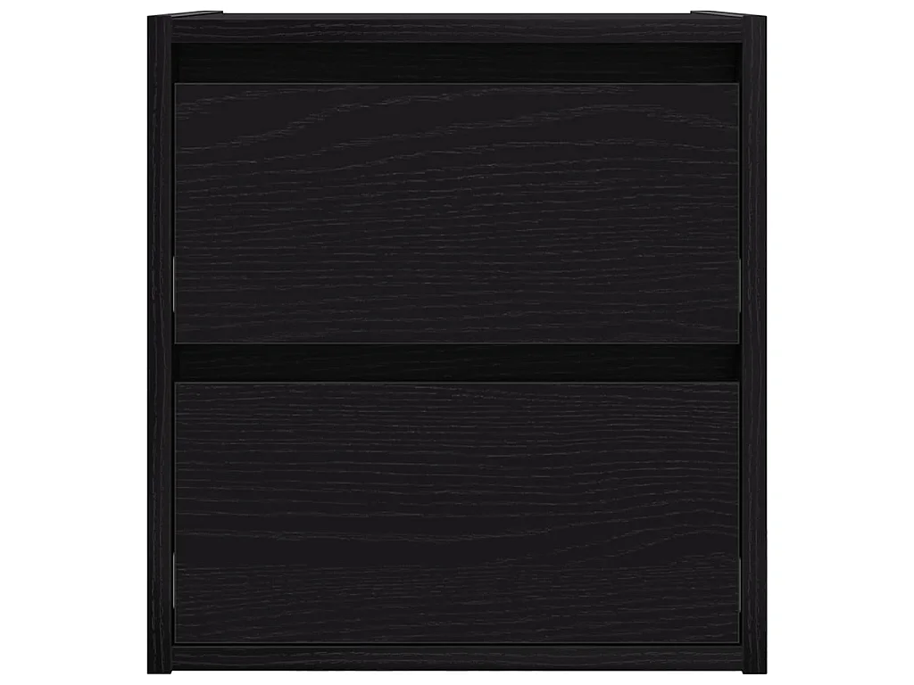 Comodini a Muro 2 pz Rovere Nero 38x34x40 cm
