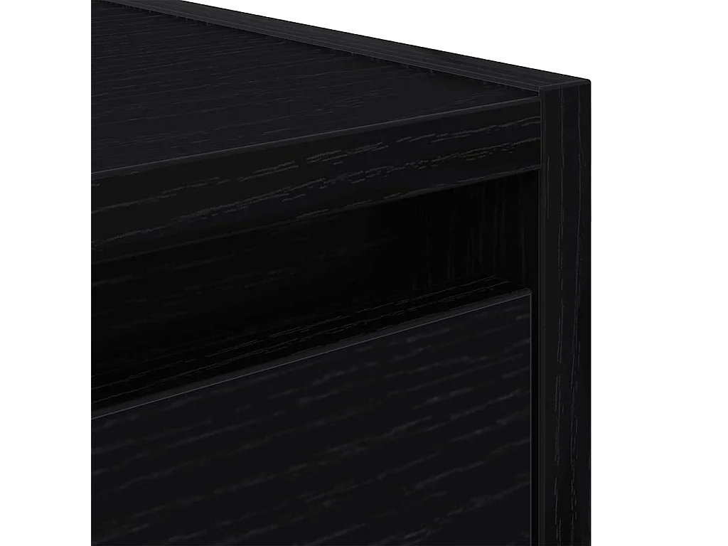 Comodini a Muro 2 pz Rovere Nero 38x34x40 cm
