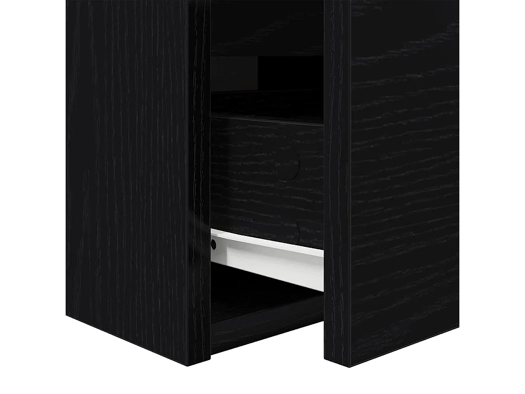 Wand-Nachttische 2 Stk. Schwarz Eichen-Optik 38x34x40 cm