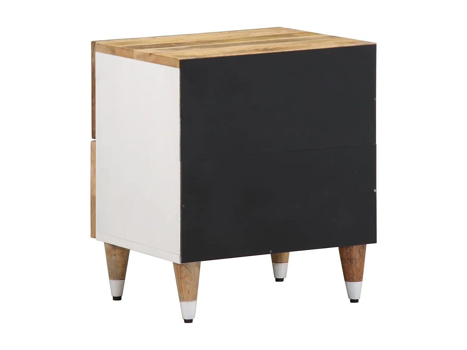 Tables de chevet 2 pcs 40x33,5x46 cm Bois de manguier solide