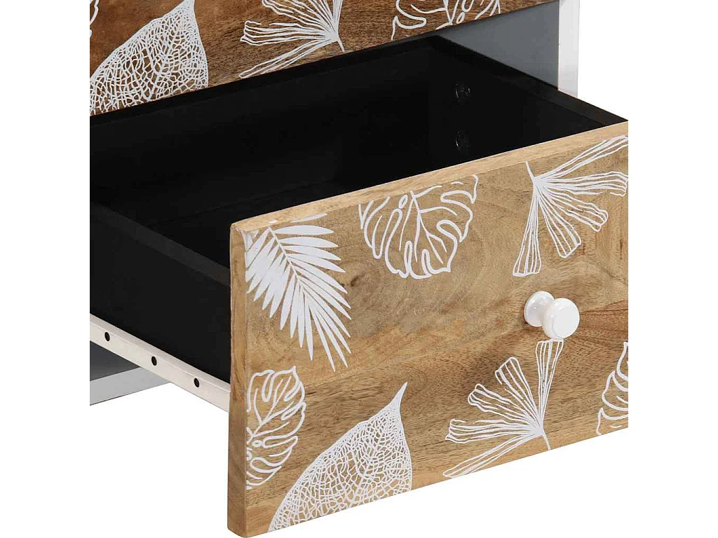 Tables de chevet 2 pcs 40x33,5x46 cm Bois de manguier solide