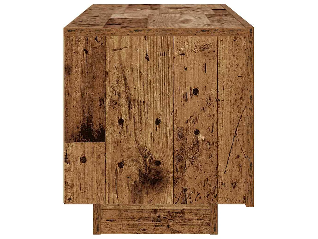 Mesita de noche madera contrachapada madera vieja 100x35x40 cm