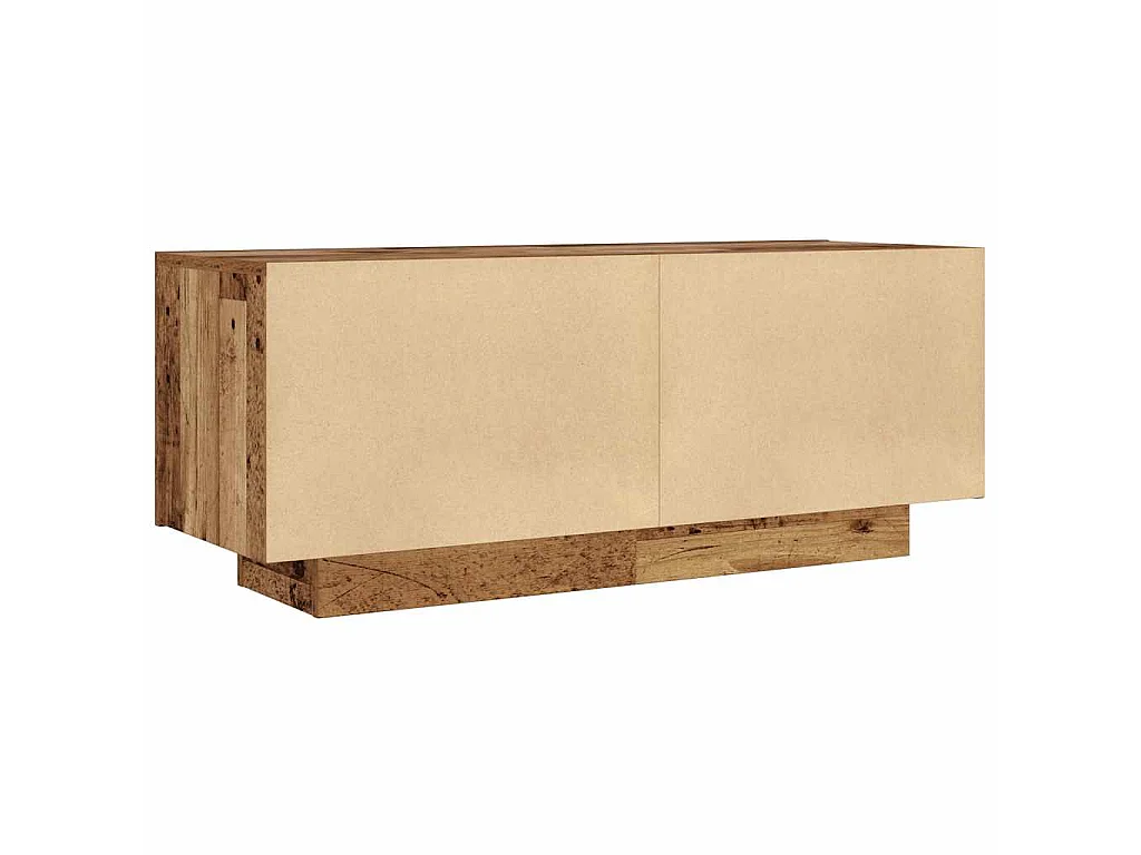 Mesita de noche madera contrachapada madera vieja 100x35x40 cm