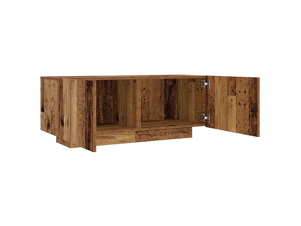 Mesita de noche madera contrachapada madera vieja 100x35x40 cm