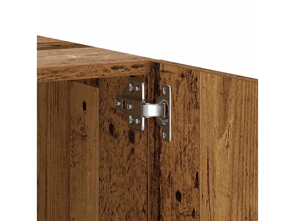 Mesita de noche madera contrachapada madera vieja 100x35x40 cm