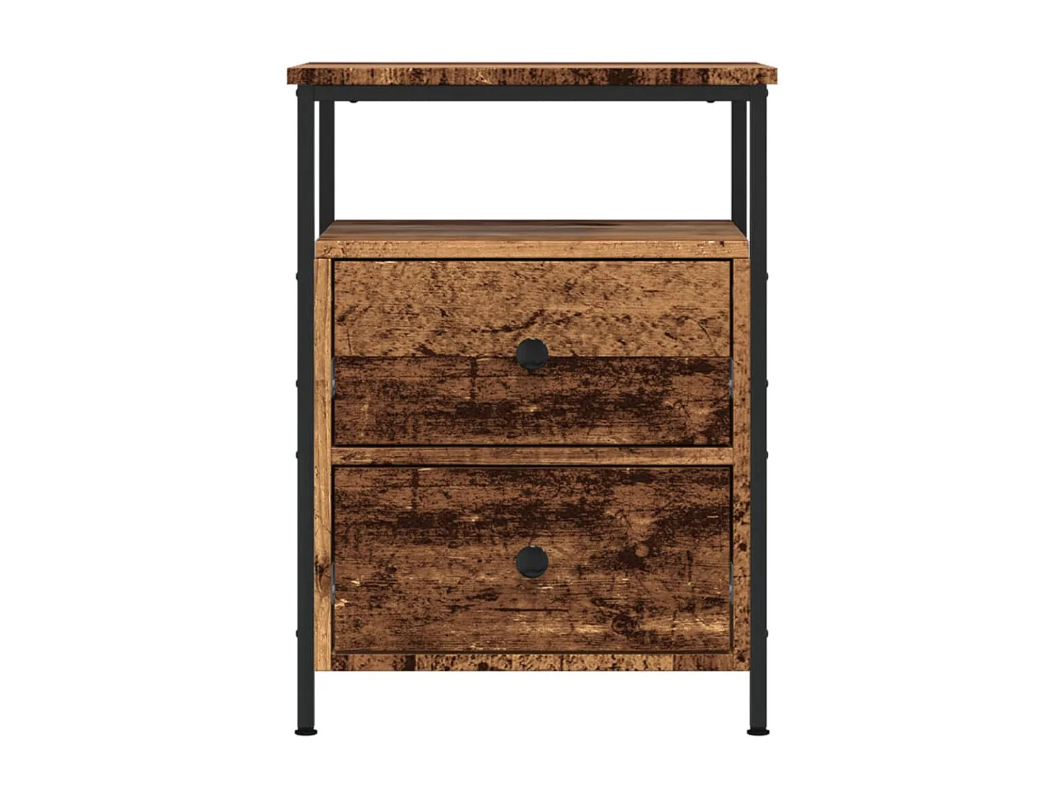 Tables de chevet 2 pcs vieux bois 44x45x60 cm bois d'ingénierie