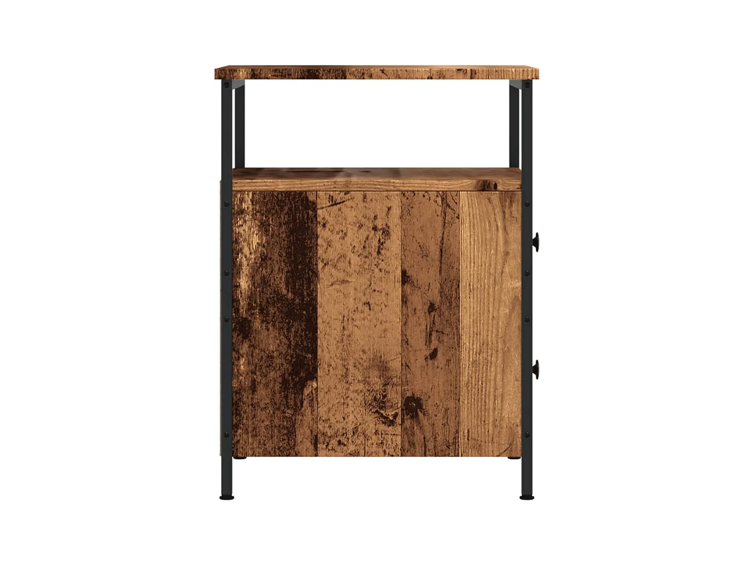 Tables de chevet 2 pcs vieux bois 44x45x60 cm bois d'ingénierie