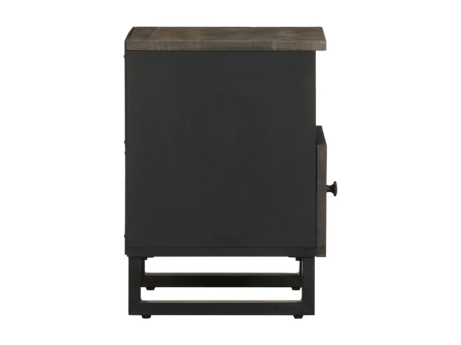 Tables de chevet 2 pcs noir 40x33x46 cm bois de manguier solide