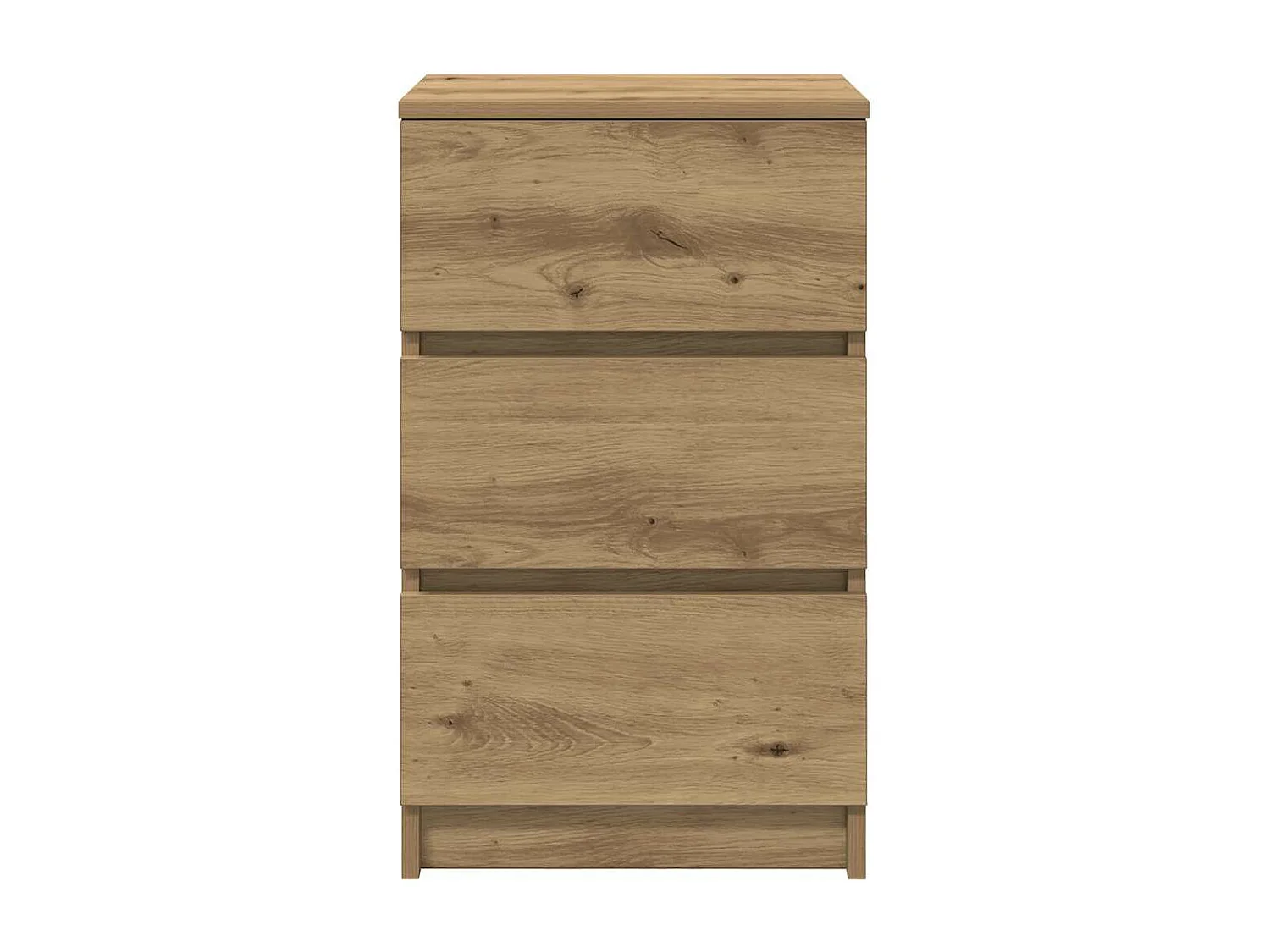 Tables de chevet 3 tiroirs 2 pcs chêne artisanal 39x35x65 cm