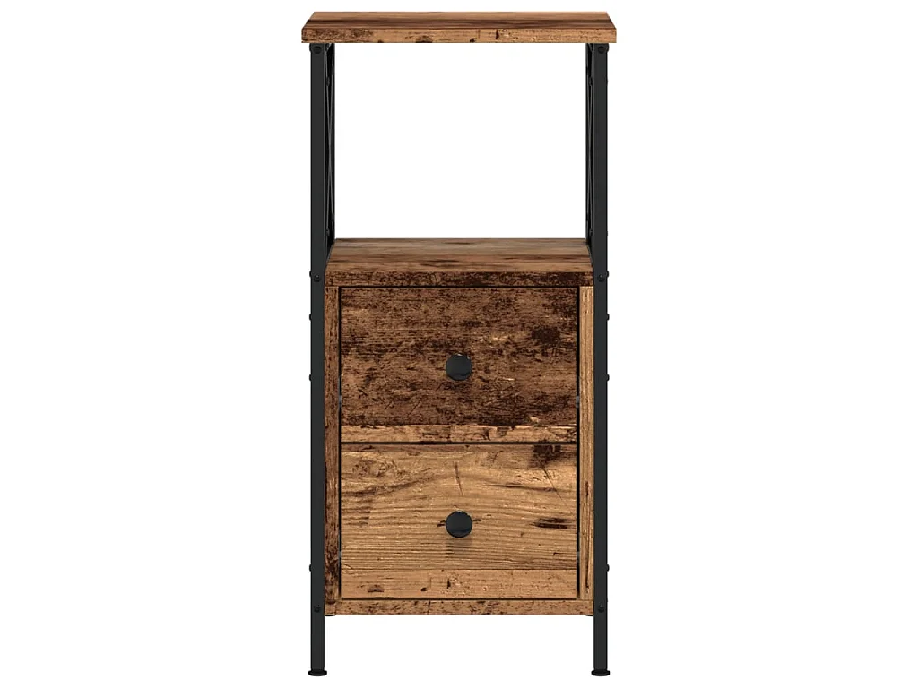 Nachttische 2 Stk. Altholz-Optik 34x35,5x70 cm Holzwerkstoff