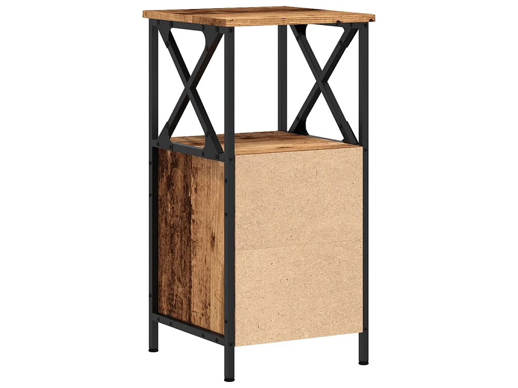 Nachttische 2 Stk. Altholz-Optik 34x35,5x70 cm Holzwerkstoff