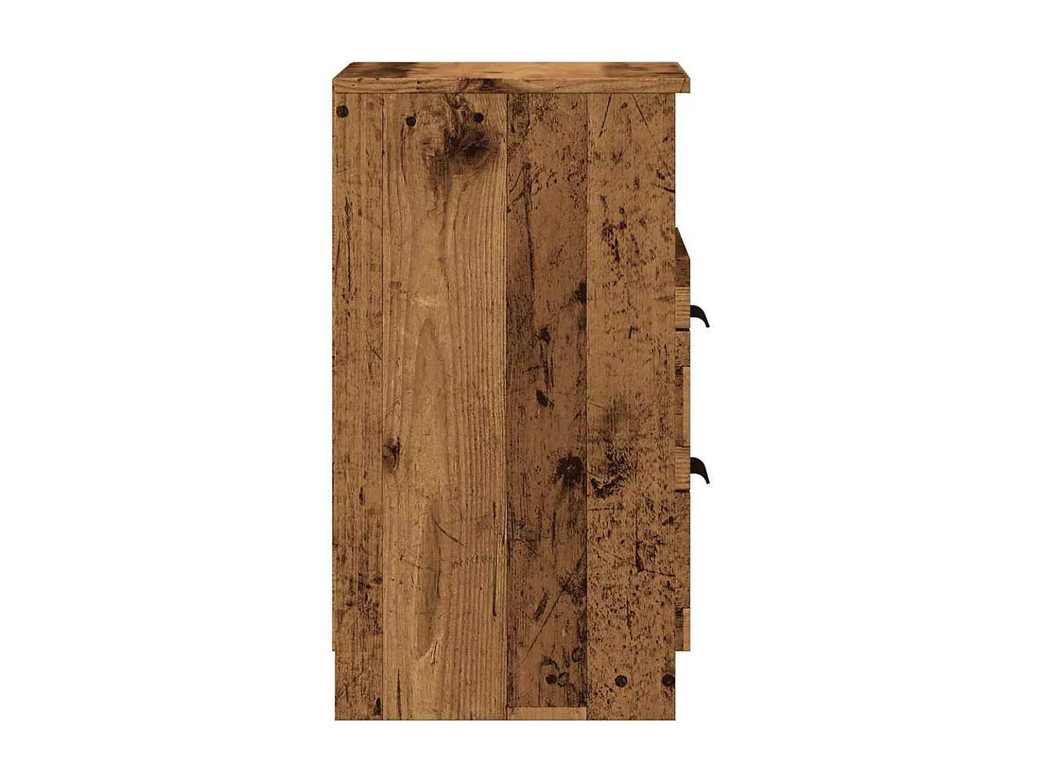 Table de chevet vieux bois 40x36x65 cm bois d'ingénierie