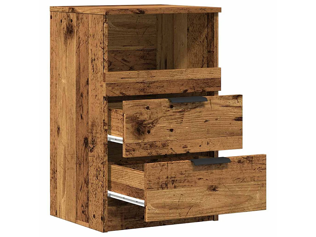 Table de chevet vieux bois 40x36x65 cm bois d'ingénierie
