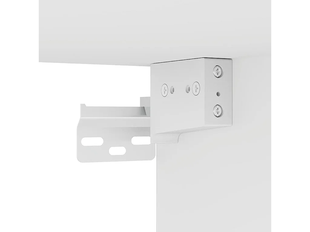 Tables de chevet murales 2 pcs blanc 45x26x28,5 cm