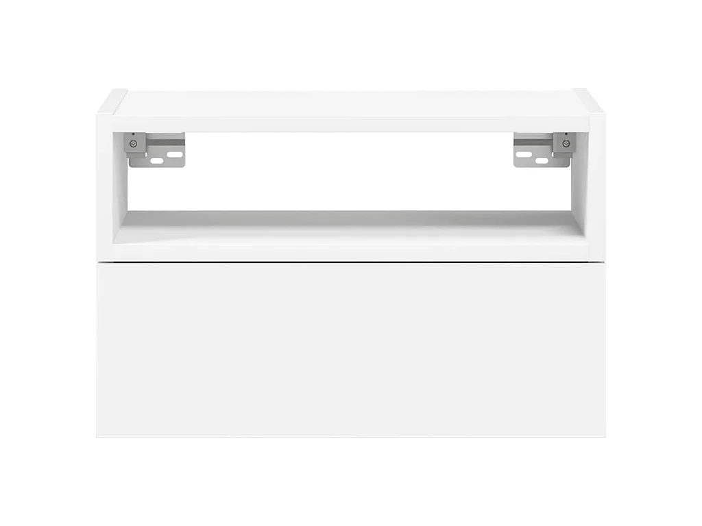 Wand-Nachttische 2 Stk. Weiß 45x26x28,5 cm