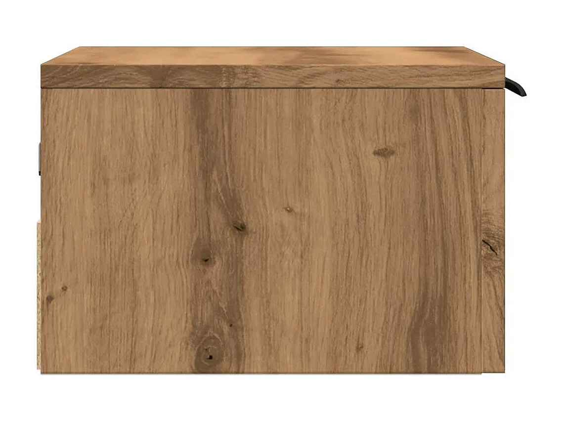 Nachtkastjes 2 st wandgemonteerd 34x30x20 cm artisanaal eiken
