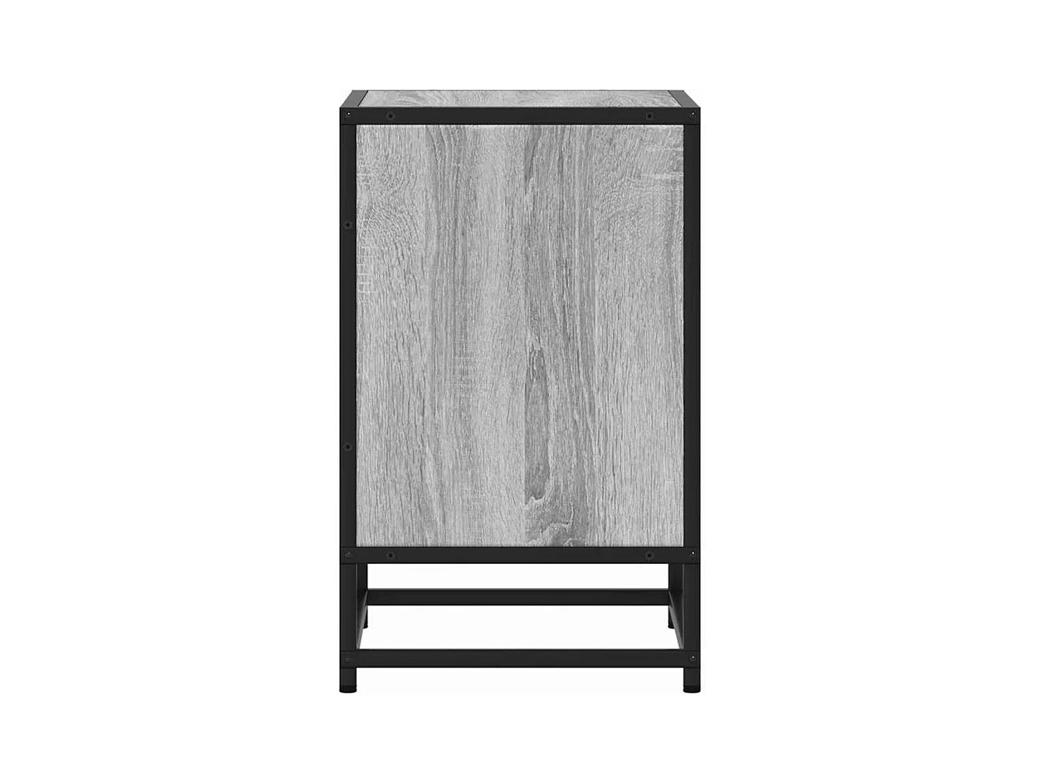 Comodino Grigio Sonoma 40x31x50 cm Legno Multistrato e Metallo