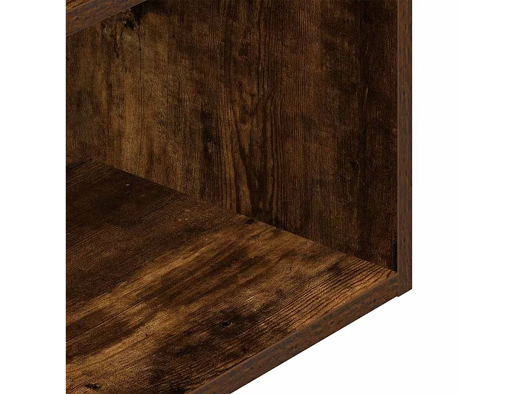 Table de chevet avec tiroir chêne fumé 35x34x66,5 cm